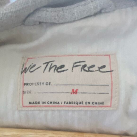 FREE PEOPLE We The Free Beckett Boyfriend Linen Blend Blazer, Size M - Picture 5 of 13